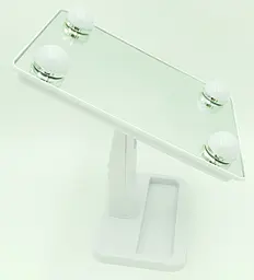 Дзеркало для макіяжу з LED підсвічуванням на підставці холодне нейтральне тепле світло Cosmetie Mirror HH083 білий - мініатюра 7