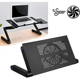 Столик-трансформер для ноутбука Laptop table T6 підставка для ноутбука з охолодженням — 1 вентилятор (ST)