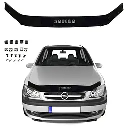Дефлектор капота мухобойка Olel Zafira A 1999-2005 Євро кріплення Voron Glass