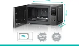 Мікрохвільова піч Gorenje 20л 700Вт дисплей нерж - мініатюра 2