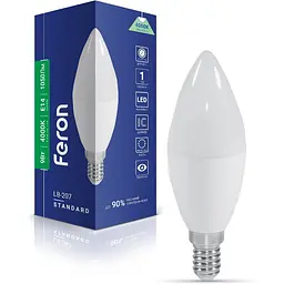 Світлодіодна лампа Feron LB-207 C37  230V 9W  E14 4000K (40181) - мініатюра 2