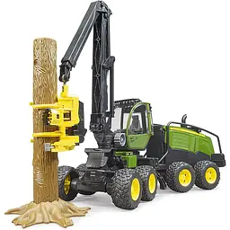 Іграшкова машинка Bruder Харвестер John Deere 1270G з 1 колодою 1:16 (02135) - мініатюра 4