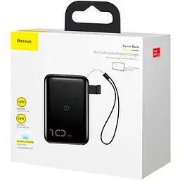 Портативна батарея Powerbank Baseus Xiaomini S Wireless Charger 10000 mAh PPXFF10W-01 Black - мініатюра 2