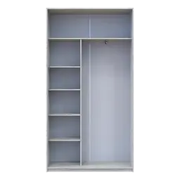 Шафа купе Сіті Лайт Слім Біле Дерево Скло Біле 120х45х225 (44900293) - мініатюра 3