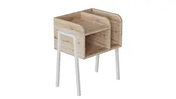 Тумба модульна Ferrum-decor Амелі 540x450x320 метал Білий ДСП Дуб Сан-Марино 16 мм (FRD-103012)