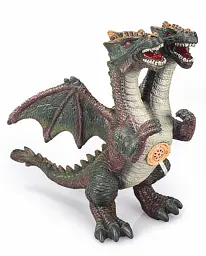 Фигурка Дракон двухголовый Dino Toys со звуком, зелёный