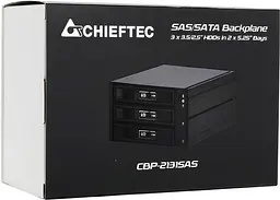 Бекплейн Chieftec CBP-2131SAS 2x5.25" -> 3x3.5" HDDs Hot-Swap Aluminium - мініатюра 6