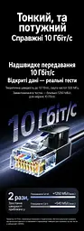 Мережевий кабель Ethernet UGREEN NW122 2 м патч-корд RJ45 штекер на обох кінцях Cat 6A до 10 Гбіт/с неекранований U/UTP діаметр кабелю 2,8 мм жили з чистої міді чорний (70334) - мініатюра 10