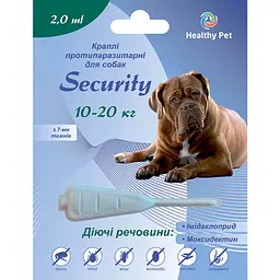 Краплі проти зовнішніх та внутрішніх паразитів для собак Healthy Pet Security від 10 до 25 кг 209128