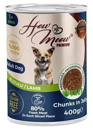 Вологий повнораціонний корм HowMeow Adult Dog з ягням для собак, 400 г