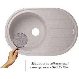 Кухонна мийка Lidz 780x500/200 GRA-09 сіра (LIDZGRA09780500200) - мініатюра 4