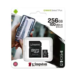 Карта пам’яті miсroSDXC 256GB Kingston TransFlash Memory Card з SD-адаптером class 10 A1 Canvas Select Plus (SDCS2/256GB) (090-00213) - мініатюра 2