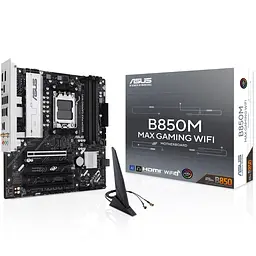 Материнська плата ASUS B850M MAX GAMING WIFI (B850M MAX GAMING WIFI) (Socket AM5, AMD B850, Micro-ATX) - мініатюра 7