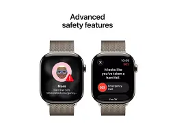 Смарт-годинник Apple Watch Series 11 GPS + Cellular 46mm Natural Tit. Case w. Natural Milanese Loop - M/L (MFD04) - мініатюра 3