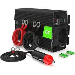 Перетворювач напруги інвертор Green Cell 12V на 230V 1000W/2000W чиста синусоїда