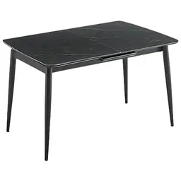 Стіл обідній Prestol Лейк розкладний 1200/1500x800x750 чорний матовий