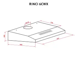 Витяжка плоска Perfelli RINCI 6CWX BIANCO - мініатюра 11