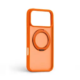 Противоударный чехол-панель для Apple iPhone 17 Pro Max, Unit Stand2, оранжевый, силикон + поликарбонат, защита всего корпуса, с подставкой, поддержка магнитных держателей и беспроводной зарядки (MagSafe), ArmorStandart (ARM86625) - мініатюра 2