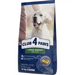 Сухий корм Club 4 Paws Premium для дорослих собак великих порід, з качкою 14 кг