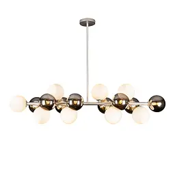 Люстра стельова Levistella 7841020-16 GAB+BKWH (S), метал, 16 плафонів, сріблястий/чорно-білий, сучасний стиль для дому - мініатюра 2