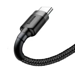 Кабель Baseus Cafule Cable USB для Type-C 2A 2m Black/Grey (CATKLF-CG1) - мініатюра 3