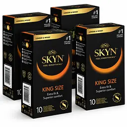 Презервативи Skyn Large безлатексні 40 шт — збільшений розмір, поліізопрен, комфорт та природні відчуття