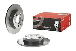Диск гальмівний задній невентильований VW Polo IV-VI, Bora, Golf IV 93-25р Brembo (08.7165.11)