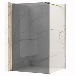 Душова стінка Rea Flexi 120x195 grey brushed gold KPL-K99282