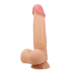 Фалоімітатор Baile Sliding Skin Bendable 8.5'' 21.8 см тілесний - мініатюра 3