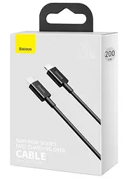 Кабель Baseus Superior Series Fast Charging Data Cable Type-C to Type-C 100W 2m Black - мініатюра 2
