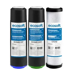 Покращений комплект картриджів Ecosoft для потрійного фільтра - мініатюра 2