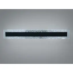 Настінний LED бра-планка Romin 28 Вт чорний скло