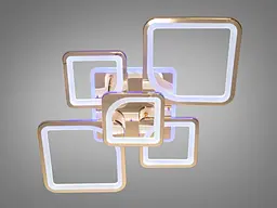 Люстра стельова LED Diasha 8060/2+3G, 95W, 3200K-6500K, золото, сучасний стиль, з пультом, диммером, підсвіткою - мініатюра 2