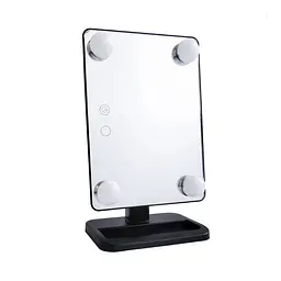 Дзеркало WS з LED підсвічуванням прямокутне HH083 360 Black (10671) - мініатюра 2