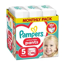 Підгузки Pampers Active Baby Pants Розмір 5 (11-17 кг) 136 шт (8006530305679)