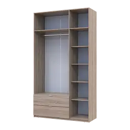 Розпашна Шафа для одягу Doros Лукас Дуб Сонома 3ДСП 135х50х240 (80737803) - мініатюра 4