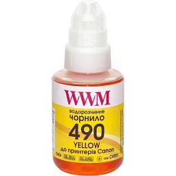 Чорнило WWM Canon GI-490, 140г Yellow (C490Y)
