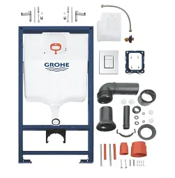 Інсталяція для підвісного унітазу Grohe Rapid SL + кнопка Skate Cosmopolitan 30412 - мініатюра 6