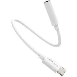Перехідник Borofone BV13 Type-C to 3.5 Digital audio converter White - мініатюра 2