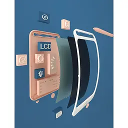 Дитячий LCD планшет для малювання Beiens 8,5", рожевий (ZJ15pink) - мініатюра 5