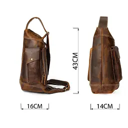 Чоловіча vintage сумка через плече 14782 Vintage коричнева