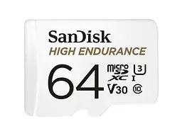 Карта пам'яті SanDisk High Endurance microSDXC UHS-I U3 V30 + SD adapter 64 GB (SDSQQNR-064G-GN6IA) - мініатюра 2