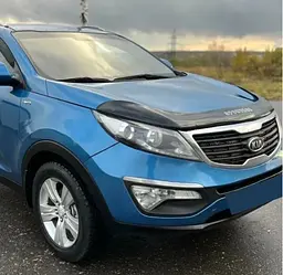 Дефлектор капоту мухобійка для Kia Sportage 2010-2015 Євро Кріплення (Vip Tuning) KA20 - мініатюра 3
