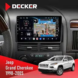 Штатна магнітола Jeep Grand Cherokee 1998-2005 Decker D9-011 4x64, DSP, 4G, 360 Decker (НФ-00006764)