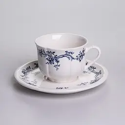 Столовий набір посуду Yiwu Vintage YY78-10A фарфоровий, 32 предмети на 6 персон, синій візерунок - мініатюра 6