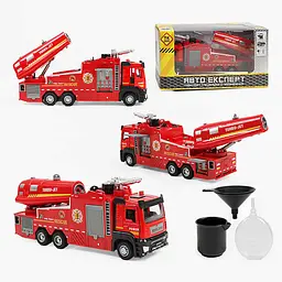Пожежна машина LS-1987-52 AutoExpert, м/п, масш.: 1:32, інерція, підсв., звук, помпова подача, пароген. в коробці 96976001651647) - мініатюра 2