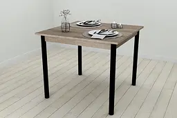 Стіл кухонний Ferrum-decor Агата 75x90x90 Чорний ДСП Сонома Трюфель 16мм (FRD-106265) - мініатюра 2