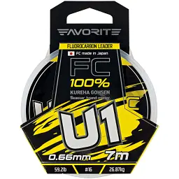 Флюорокарбон Favorite U1 FC 7 м 16/0.66 мм 59.2 lb/26.87 кг - мініатюра 2