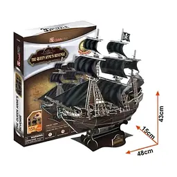 Пазл Cubic Fun 3D Корабель Чорної Бороди Помста Королеви Анн (T4005h) - мініатюра 4