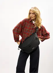 Жіноча cумка-бананка під ноутбук Sambag Urban Laptop чорна 46 × 26 см (51411064) - мініатюра 4